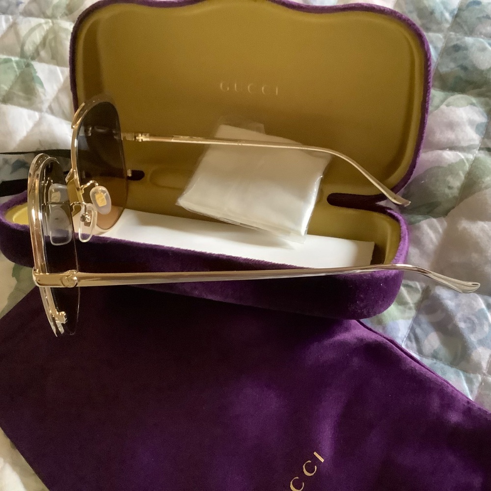 Gucci Women's Oversized Square Sunglasses, 58mm Blue Radiant - Picture 8 of 15